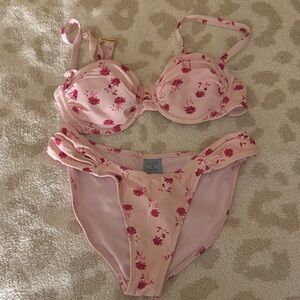 Shade & Shore Pink Floral Bikini